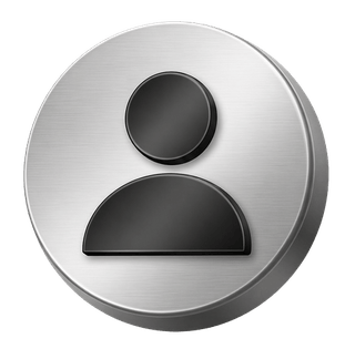 Silver 3D user avatar icon as decoration on the FAQ page