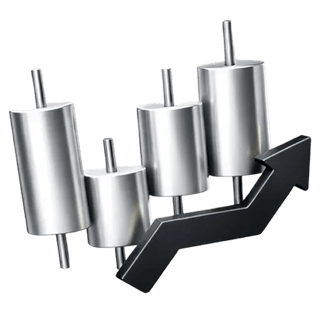 3D icon of a candlestick trading chart on the Larkspur Fondvik about page