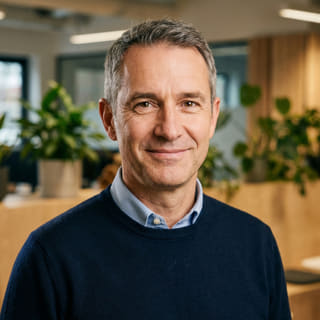 James Mitchell, listed as Chief Executive Officer at Larkspur Fondvik, in a profile image