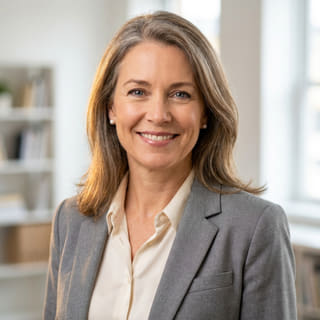 Sarah Coleman, listed as Chief Financial Officer at Larkspur Fondvik, shown in a profile image